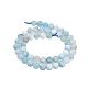 Natürliche Aquamarin Perlen Stränge&nbsp;G-E561-01-8mm-01-1