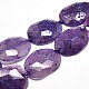 Oval Natural Agate Faceted Beads Strands G-F214-36C-3