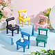 Nbeads 5 Sets 5 Colors Plastic Mini Chair Shape Cell Phone Stand AJEW-NB0004-06-4