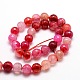 Dyed Natural Agate Faceted Round Beads Strands G-E320E-10mm-06-2