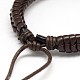 Casual Style Leather Wrapped PU Leather Bracelets X-BJEW-L308-15-3