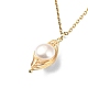 Collana con ciondolo di perle naturali NJEW-JN04309-3