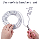 BENECREAT 3 Gauge(6mm) Silver Aluminum Wire 23 Feet(7m) Bendable Metal Sculpting Wire for Floral Model Skeleton Art Making and Beading Jewelry Work AW-BC0002-03D-01-3