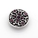 Flat Round Zinc Alloy Enamel Jewelry Snap Buttons SNAP-N010-31B-NR-1