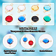 Unicraftale 32 piezas 8 colores transparente k9 encantos de conector de vidrio GLAA-UN0001-14-5