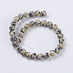Chapelets de perles en jaspe de dalmation naturelle X-G-G515-6mm-06-2