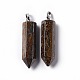 Natural Bronzite Double Terminated Pointed Pendants G-G926-01P-14-2