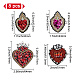 GOMAKERER 8Pcs 4 Style Sacred Heart Glass Rhinestone Appliques PATC-GO0001-03-2
