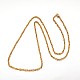 Collares de cadena de cuerda de 304 acero inoxidable NJEW-L403-03G-2