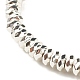 Bracelet extensible en perles d'hématite synthétique avec tête de bouddha en alliage BJEW-JB07956-5