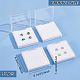 Benecreat 10 pièces boîte d'affichage de pierres précieuses blanches boîte à bijoux conteneur avec couvercles supérieurs transparents pour pierres précieuses CON-WH0092-18B-2