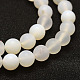 Chapelets de perles en agate blanche mate naturelle X-G-F377-6mm-3