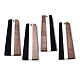 Pendentifs en bois de résine et de noyer RESI-S389-073A-A01-1