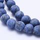 Brins de perles de larvikite naturelles G-F545-A03-3