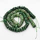 Filo di perline rondella sfaccettato verde naturale con avventurina G-P082-04-2