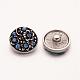 Flat Round with Mixed Style Zinc Alloy Jewelry Snap Buttons ALRI-R019-M-3