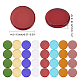 SUPERFINDINGS About 180pcs Flat Round Glass Mosaic Tiles Stained Glass Assorted Mixed Colors Perfect for Art Craft and Home Decorations GLAA-FH0001-04-4