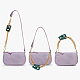 Poignées de sac en chaîne à maillons carrés en acrylique FIND-WH0135-36-7