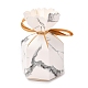 紙菓子箱  ジュエリーキャンディー結婚披露宴ギフト包装  リボン付き  六角形の花瓶  大理石模様  7.25x7.2x13.1cm CON-B005-11D-5