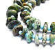 Brins de perles turquoises africaines naturelles (jaspe) G-E569-J21-3