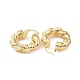 Brass Twist Rope Shape Hoop Earrings for Women EJEW-F303-07G-2