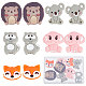 SUNNYCLUE 1 Box Silicone Beads Animals Silicone Bead Animal Head Raccoon Elephant Thick Chunky Spacer Loose Beads for Jewelry Making Lanyard Keychain Necklace Bracelet Beading Supplies Pen Decor SIL-SC0001-11-1