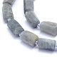 Brins de perles de labradorite naturelle givrées G-L552B-02-2