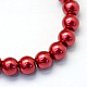 Baking Painted Pearlized Glass Pearl Round Bead Strands HY-Q003-6mm-51-2