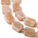 Chapelets de perles de pierre de soleil naturelle naturelles G-C098-A12-01-4
