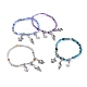 Natural Mixed Gemstone Stretch Bracelets BJEW-JB05108-1