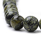 Cordón natural serpentina / verde cuentas de piedra hebras G-S259-15-6mm-3