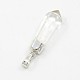 Natural Crystal Point Pendants G-G596-17E-P-2