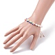 Handgefertigtes Armband aus geflochtenen Perlen aus Fimo und natürlichen Perlen für Frauen BJEW-JB07653-3