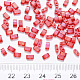 Perles de rocaille en verre transparent à cuisson 2 trou X-SEED-S031-M-254-3