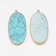 Synthetic Turquoise Big Pendants G-Q983-A02-2