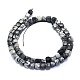 Chapelets de perles de pierre noire/soie noires naturelles G-K310-B03-2