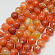 Natural Striped Agate/Banded Agate Beads Strands G-G581-8mm-10-1