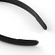 単純なプラスチックヘアバンドのパーツ  歯付き  ブラック  115x12mm PHAR-R170-07-2