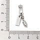 Латунная застежка из прозрачного циркония с микропаве KK-C051-52P-3