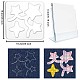 GLOBLELAND 4Pcs Quilting Template Stars Acrylic Quilting Ruler Template Transparent Quilting Frames Stencil Sewing Ruler Set for DIY Patchwork Sewing Machine TOOL-WH0152-012-2
