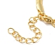 Rack Plating Brass Herringbone Chains Bracelet for Men Women BJEW-M227-01G-3
