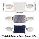 Gorgecraft 4pcs 4 Farben Polyester elastische Pullover Schal Clips AJEW-GF0005-47-2