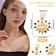Beebeecraft 5Pcs/Box Evil Eye Charms 18K Gold Plated Brass Heart with Turkish Eye Pendants with Colorful Cubic Zirconia and Jump Ring for DIY Bracelet Necklace ZIRC-BBC0001-19-2