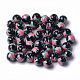 Printed & Spray Painted Glass Beads GLAA-S047-03A-08-1