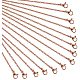 NBeads 10 Stränge 17.7 Zoll rosévergoldete Schmuckherstellungsketten Halskette Gliederkabelkette mit Hummerverschlüssen für die Schmuckherstellung STAS-NB0004-24-1