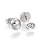 304 Stainless Steel Ear Studs EJEW-G210-01-3