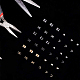 Benecreat 30セット3色＃5ジッパーストッパーとジッパー底真鍮製ジッパー交換部品（10セット/色）  3個/セット） KK-BC0005-02-6