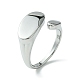 304 anillo de puño abierto ovalado de acero inoxidable RJEW-Z028-01P-1