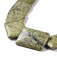 Cordón natural serpentina / verde cuentas de piedra hebras G-P469-01-4