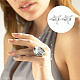 Gomakerer 2 pz. 925 accessori per anelli regolabili in argento sterling placcato rodio STER-GO0001-06-6